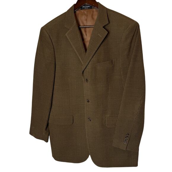 John W Nordstrom Loro Piana Men's 100% Wool Corduroy Brown Blazer size 42L - Picture 1 of 6